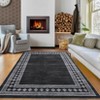 Modern Area Rugs 5x7 Machine Washable Throw Rugs, Non-Shedding Thin Accent Rugs, Foldable Low Pile Indoor Carpet, Ultra-Soft Neutral Floor Mat - 3 of 4