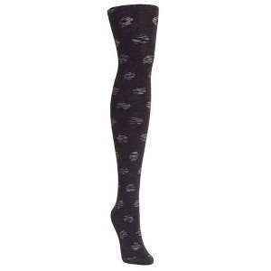Memoi Dotted Blend Opaque Cotton Sweater Tights - 1 of 3