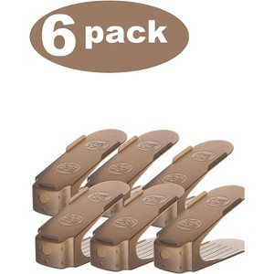 YBM Home Double Shoe Storage Slots Organizer for Closet, Single Unit, Frosty White, Pack of 6, #2165-6 - 1 of 2