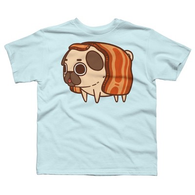 Boy's Design By Humans Puglie Bacon Strip By Puglie T-Shirt