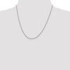 Black Bow Jewelry 1mm 14k White Gold Solid Square Wheat Chain Necklace - 2 of 4