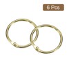 Unique Bargains Carbon Steel Loose Leaf Binder Snap Shower Curtain Rings 6 Pcs - 3 of 4