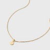 14K Gold Plated Round Initial Pendant Necklace - A New Day™ - 4 of 4