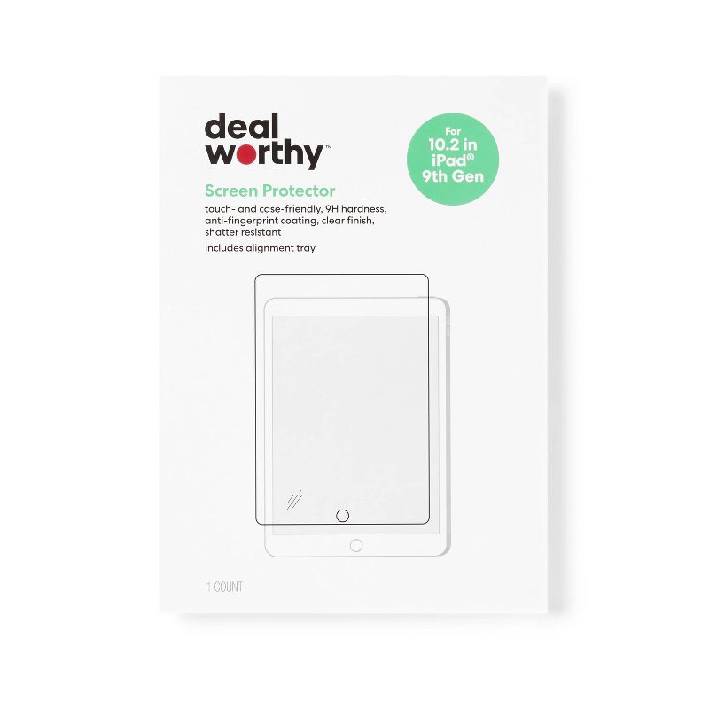 Screen Protector for iPad (7th, 8th, 9th Gen) - dealworthy&#8482;, 1 of 6
