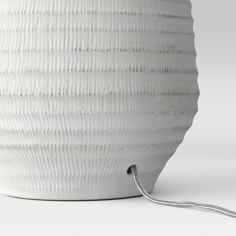 Large Textured Ceramic Lamp Base White - Threshold™, 3 of 10
