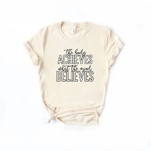 Simply Sage Market Women's Body Achieves Mind Believes Short Sleeve Graphic Tee - 1 of 3