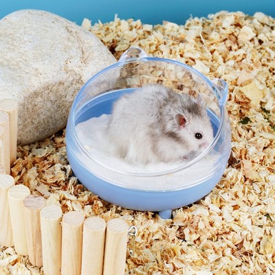 Elegant Stunning Transparent Hamster Bathtub,Detachable Anti-Splash Large Space Bathtub,Sand Rolling Pet Supplies