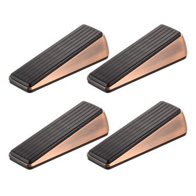 Unique Bargains Home Hotel Anti-Slip Design Zinc Alloy PVC Soft Door Stop 4 Pcs