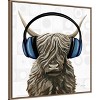 Amanti Art Music Cow Blue Crop by Yvette St. Amant Framed Canvas Wall Art - 3 of 4
