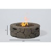 9 inch H x 28 inch W Fiber Reinforced Concrete Outdoor Fire Pit, 40,000 BTU, Stone Gray, CM-1021 - 4 of 4