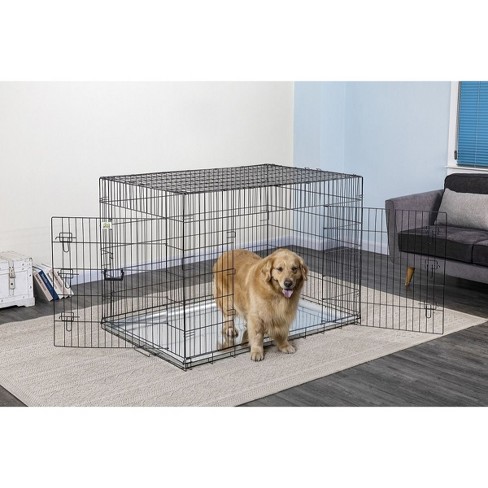 Collapsible Dog Crate, 42 Inch Extra Large Soft Portable Dog Cage with 2  Foldabl