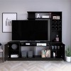 38.7" Manufactured Wood Entertainment Center with Two-Door Cabinet and Six External Shelves for Living Room and Bedroom - 3 of 4