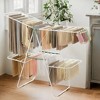 2-Level Foldable Clothes Drying Rack with Height-Adjustable Wings, Free-Standing Laundry Rack Clothes Dryer, 33 Drying Rails, and Sock Clips - 3 of 4