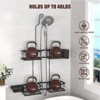 Aoibox Adjustable Shower Caddy for Handheld Showerheads, Rustproof Hanging Organizer with Hooks, Soap & Toothbrush Holder,Anti-Swing Room Accessories - 3 of 4