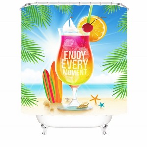 Enjoy Every Moment Shower Curtains for Bathroom Waterproof Fabric Bath Curtain Durable Soft Stylish Bathroom Decor 72x72 Inch - 1 of 1