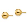Black Bow Jewelry 8mm Polished Ball Friction Back Stud Earrings in 14k Yellow Gold - 2 of 4