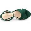 Allegra K Women's Buckle Closure Platform Chunky Heels Slingback Sandals - 4 of 4