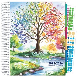 Global Printed Products Deluxe Teacher AY 2025-2026 Planner - 8.5"x11" (Tree Seasons) - 1 of 4