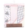 Touched by Nature Baby Girls Organic Cotton Hooded Towels, Pink Elephant, One Size - 2 of 2