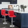 BestMasssage Bar Stools Set of 2 Adjustable Bar Stool Bar Chairs, Red - 2 of 4