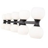 Artemis 10-Light Vanity Light - Modern Steel Fixture with Opal Glass Shades, Damp Rated - 3 of 4