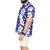 LA LEELA Mens Hawaiian Shirts Short Sleeve Button Down Shirt Floral Shirt Men Boho Holiday Casual Summer Beach Shirts for Men Funny - 3 of 4