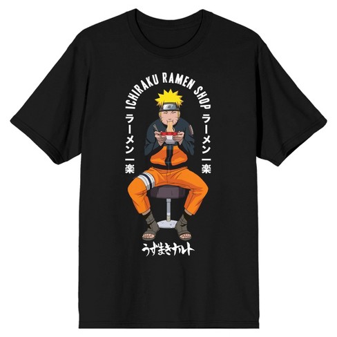 Trunk bibliotek Arthur Verdensrekord Guinness Book Naruto Shippuden Anime Cartoon Ichiraku Ramen Men's Black Shirt : Target