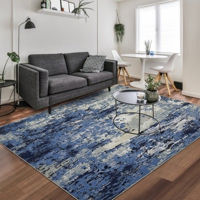 Modern Abstract Area Rugs for Living Room Washable Boho Rug