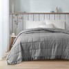 JUJABU 90"x96" Oversized Down Alternative Blanket with Satin Trim – Hypoallergenic, Moisture-Wicking - 3 of 4