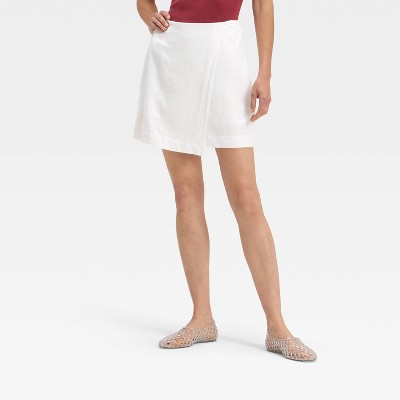Women's Linen Blend Skort - A New Day™
