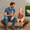 Fortune Candy 62.8" Solid Fir Wood Patio Bench - Weatherproof Cushion & Wood Varnish Coating for Outdoor (Brown) - 2 of 4