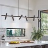 LLHZSY 47 1/4" Linear Pendant Chandelier With 6-Light Adjustable Direction LED Cylindrical Spotlight-Black - 2 of 4