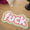 Pink and white rugs, super soft thick fluffy living room rugs, bedroom plush indoor rugs, fluffy faux fur rugs - 4 of 4