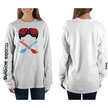 The Suicide Squad Movie Juniors White Long Sleeve Shirt