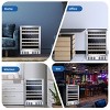Kismile Mini Fridge 145 Can Beverage Refrigerator, Can Cooler With Glass Door For Home/Office/Bar-Black - 4 of 4