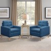 NicBex 1pc Accent Chair Tufted Back Lounge Chair Reading Chair Comfy Chair Arm Chair for Living Room, Blue - 4 of 4