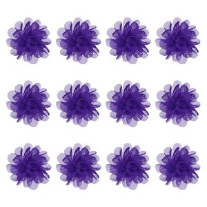 Unique Bargains Mesh Fabric Full Chiffon Flowers for DIY 12 Pcs - 1 of 4