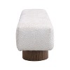 Sapphtopaz Upholstered Ottoman Bench, End of Bed Entryway Bench with Wood Legs Bench for Entryway Bedroom, No-Assembly - 3 of 4