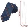 INSPIRE CHIC Plaid Woven Self-tied Striped Skinny Necktie 2.8" for College Graduation Campus 1 Pc - 2 of 4