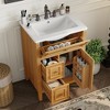 CIPACHO 24" White Bathroom Vanity with Sink - Solid Wood & MDF, 1 Flip Drawer, 2 Drawers & Adjustable Shelf - 4 of 4