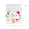 Wrapables Transparent Self-Adhesive 4" x 4" Candy and Cookie Bags, Favor Treat Bags for Parties and Wedding (200pcs), Thank You - 4 of 4