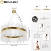 YIYIBYUS 31.5In Modern LED Crystal Chandelier, 3 Light Color Changed Light Fixture - 3 of 4