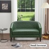KINWELL 50"W Tufted Faux Leather Upholstered Small Loveseat Sofa - 3 of 4
