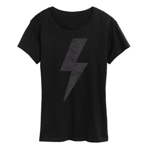 Women's - Instant Message - Lightning Bolt Sparkle Short Sleeve Graphic T-Shirt - 1 of 4