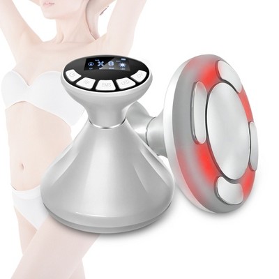 YEVYO Body Sculpting Machine with RF, EMS & Ultrasonic, LED Red & Blue Light Therapy - Anti-Cellulite & Skin Tightening for Belly, Arms, Legs - White