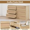 Bedroom Dresser for Small Spaces, Rattan 6 Drawer Dressers, Slim Wooden Chest of Drawers - 4 of 4