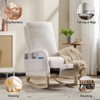 KTMBDW Rocking Chair Nursery, Teddy Upholstered Glider Rocker with High Backrest,Reading Chair Modern Rocking Accent Chairs for Nursery, Living Room - 4 of 4