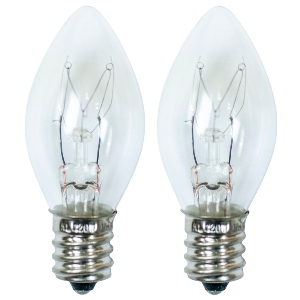 Photos - Light Bulb 15-Watt 2pk C7 Incandescent  for Wax Warmers Clear - ADOR