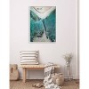 Kate & Laurel All Things Decor 28"x38" Sylvie Poipu Beach Kauai Framed Metallic Canvas Wall Art by Rachel Dowd: Coastal Scene - 2 of 3