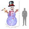 SEVOBAL 7.9' Christmas Inflatables Snowman with Branch Hands, Blow-Up Outdoor Christmas Decorations for Lawn Garden Party, White, 65"*39.4"*94.5" - 4 of 4